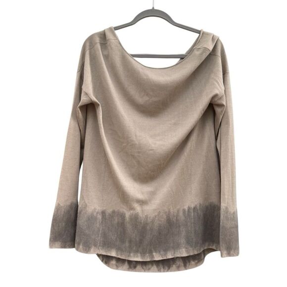 Donna Karan Women's Cashmere Wool Silk Blend Cowl Neck Top Size Large - Picture 2 of 5